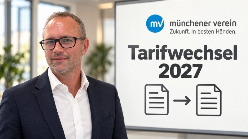 Ferdinand Steiner erläutert den Tarifwechsel 2027 beim Münchener Verein.